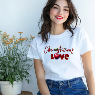 Funny mom red cherry vibe slogan mother day Tri-Blend shirt