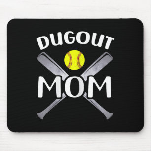 Funny Mom Softll Dugout Mom Cool Softll Mom Mouse Pad