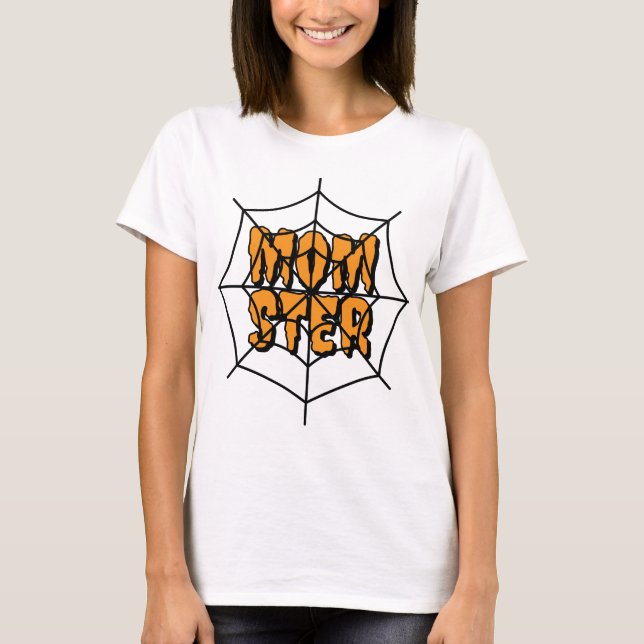 Funny MOM STER Halloween Shirt – Customizable  (Front)