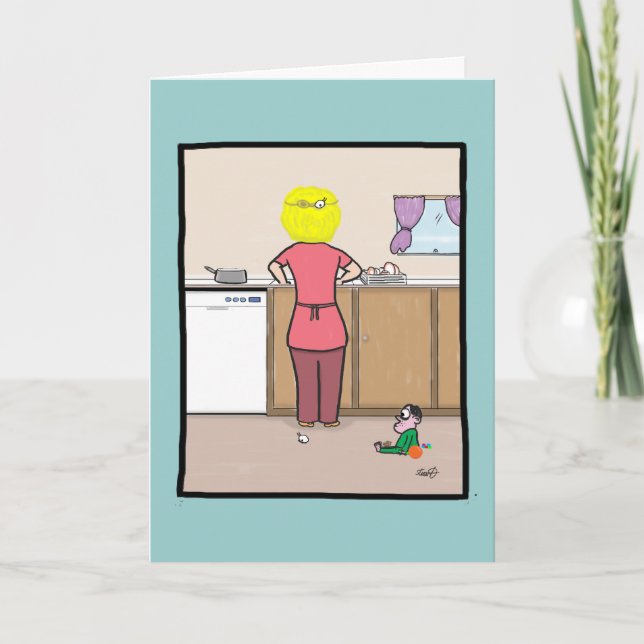 Funny Mom -The Jig Is Up Card (Front)