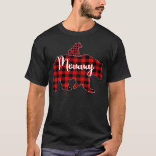 Funny Mommy Bear Matching Family Christmas Bear Re T-Shirt