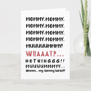 Funny Mommy Modern Typography Mother's Day Card