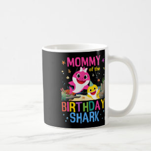 Funny Mommy Of The Birthday Family Shark Kids Birt Coffee Mug