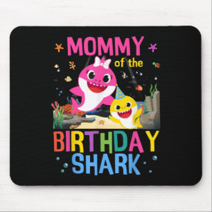 Funny Mommy Of The Birthday Family Shark Kids Birt Mouse Pad