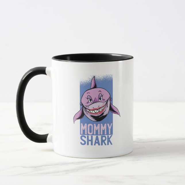 Funny Mommy SHARK Mothers Day Birthday Mom Mug (Left)