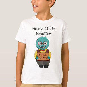 Funny Mom's Little Monster Boy's T-shirt