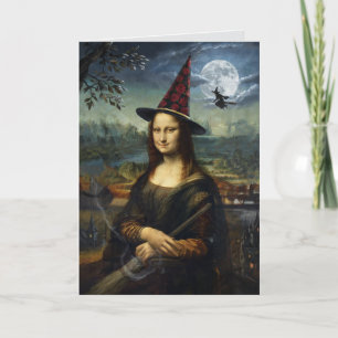 Funny Mona Lisa Halloween Card