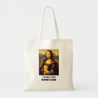 Funny Mona Lisa with Wine Book Club