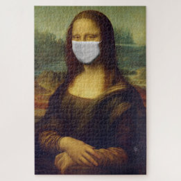 Funny Monalisa Wears Coronavirus Facial Mask Jigsaw Puzzle