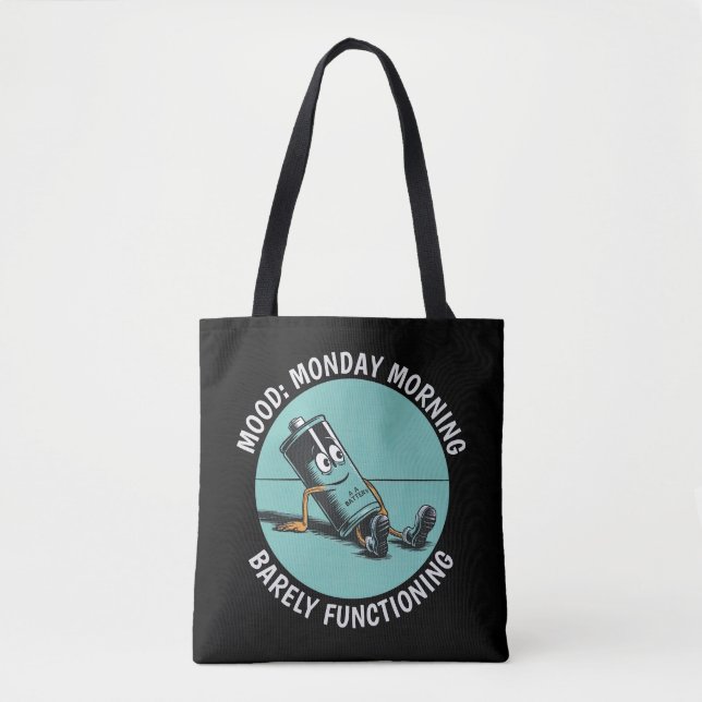 Funny Monday Tote Bag (Front)