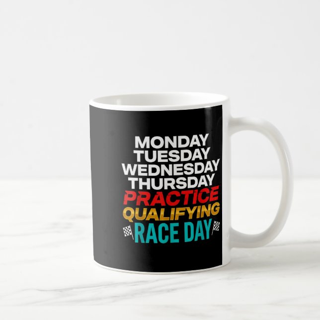 Funny Monday Tuesday Thursday Practice Qualifying  Coffee Mug (Right)
