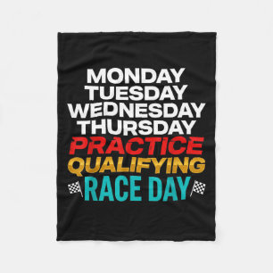 Funny Monday Tuesday Thursday Practice Qualifying  Fleece Blanket