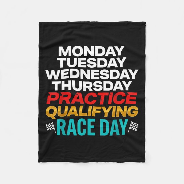 Funny Monday Tuesday Thursday Practice Qualifying  Fleece Blanket (Front)