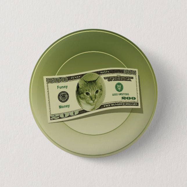 Funny Money 2 Inch Round Button (Front)