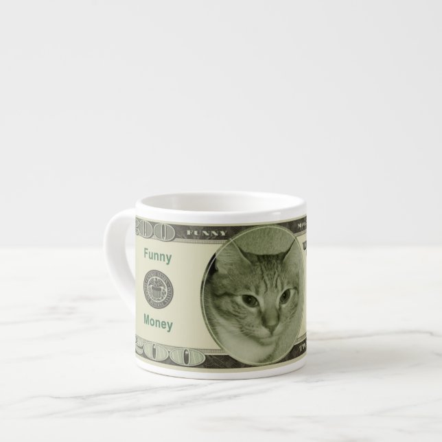 Funny Money Espresso Cup (Front Left)