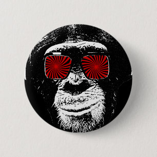 Funny monkey 2 inch round button