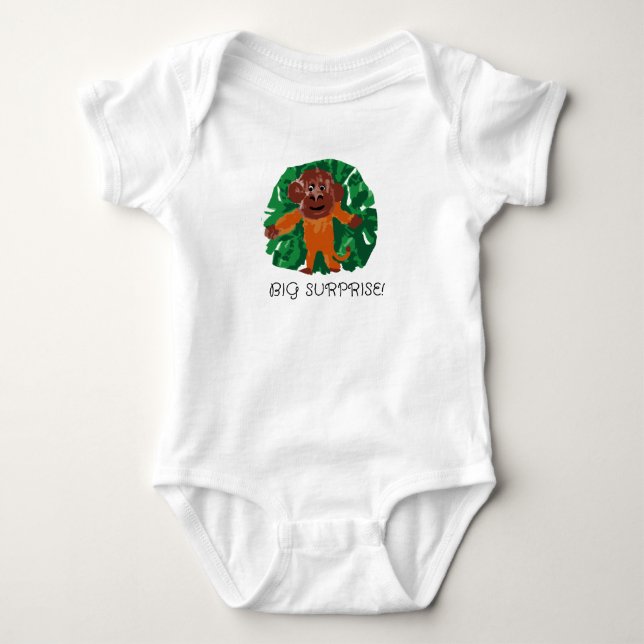 Funny Monkey Baby Bodysuit (Front)