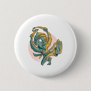 Funny Monkey Banana Fighter 2 Inch Round Button