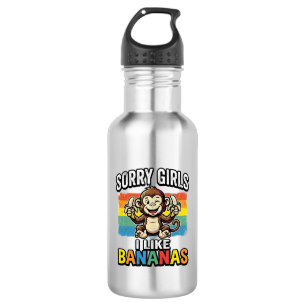 Funny Monkey Banana Vintage Engraving Shirt Design 532 Ml Water Bottle