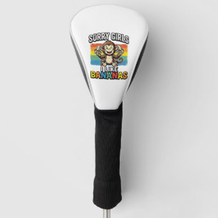 Funny Monkey Banana Vintage Engraving Shirt Design Golf Head Cover