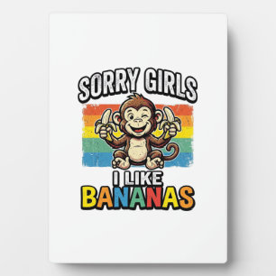 Funny Monkey Banana Vintage Engraving Shirt Design Plaque