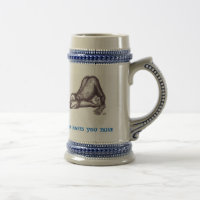 Funny monkey beer mug