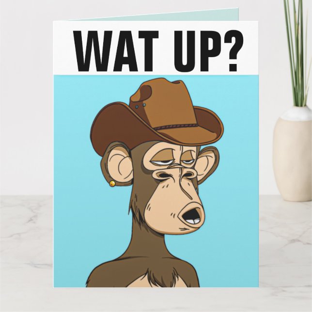  FUNNY MONKEY BIRTHDAY OVERSIZED CARD (Front)