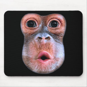 Funny Monkey Blowing Stomach Face, Monkey Blow Sto Mouse Pad