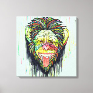 Funny Monkey Canvas Print