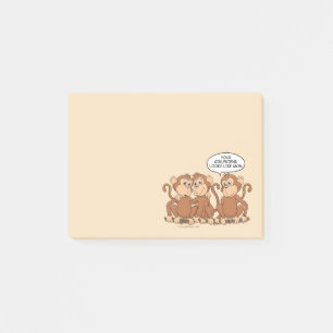 Funny Monkey Cartoon Design Post-it Notes