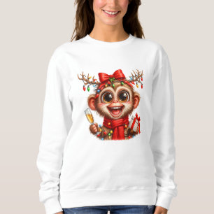 Funny Monkey Christmas Sweatshirt
