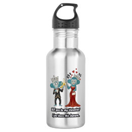 Funny Monkey Couple Valentine's Day 532 Ml Water Bottle
