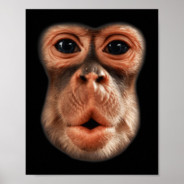 Funny Monkey Face Breath Men Boy Kid Halloween Cos Poster (Front)