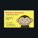 Funny Monkey Face | Cute Cartoon Business Card<br><div class="desc">Go bananas with this smiling monkey business card! A fun design for childcare,  babysitters,  kids' entertainment,  baby stores,  and companies with a playful theme. Visit Jenn's Doodle World for more funny business cards and whimsical animal designs.</div>