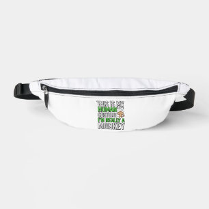 Funny Monkey Human Costume Halloween Shirt Design_ Fanny Pack