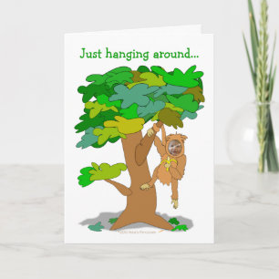 Funny Monkey in a Tree Custom Photo Face Template