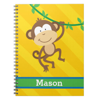 Funny Monkey in the Jungle Personalized Notebook