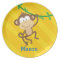 Funny Monkey in the Jungle Personalized Plate