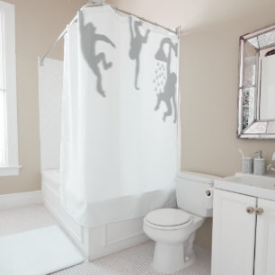 Funny Monkey In the Shower Silhouette Shadow