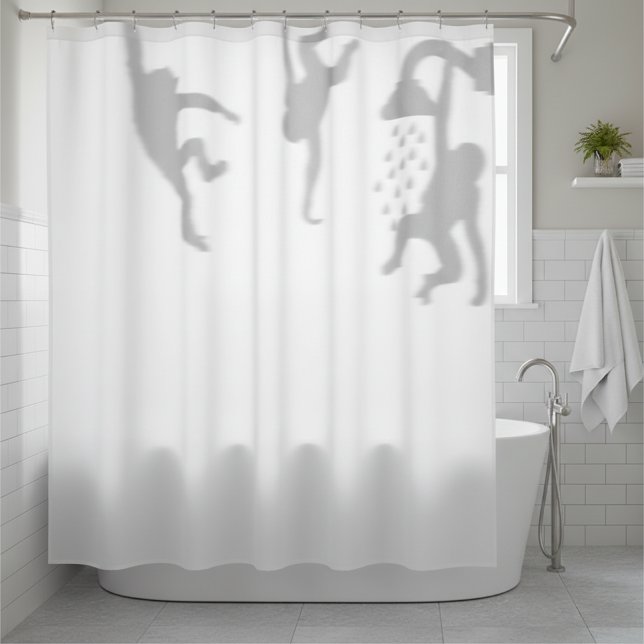 Funny Monkey In the Shower Silhouette Shadow (Creator Uploaded)