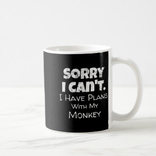 Funny Monkey Lover Quote Design - Plans With My Mo Coffee Mug