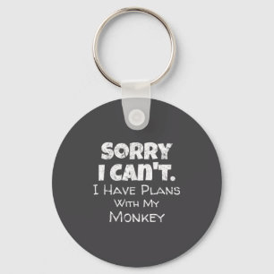 Funny Monkey Lover Quote Design - Plans With My Mo Keychain