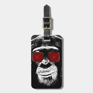 Funny monkey luggage tag