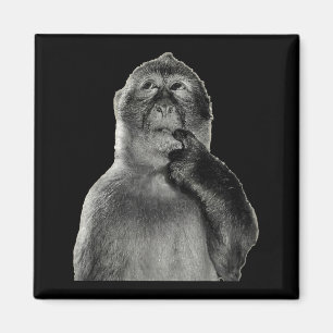 Funny Monkey Meme With Retro Odore Humor Art Style Magnet