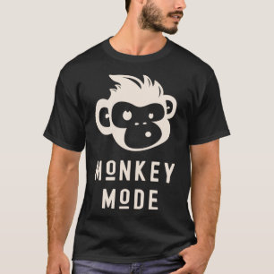 Funny Monkey Mode Cool Chimp Wild Primate Animal P T-Shirt