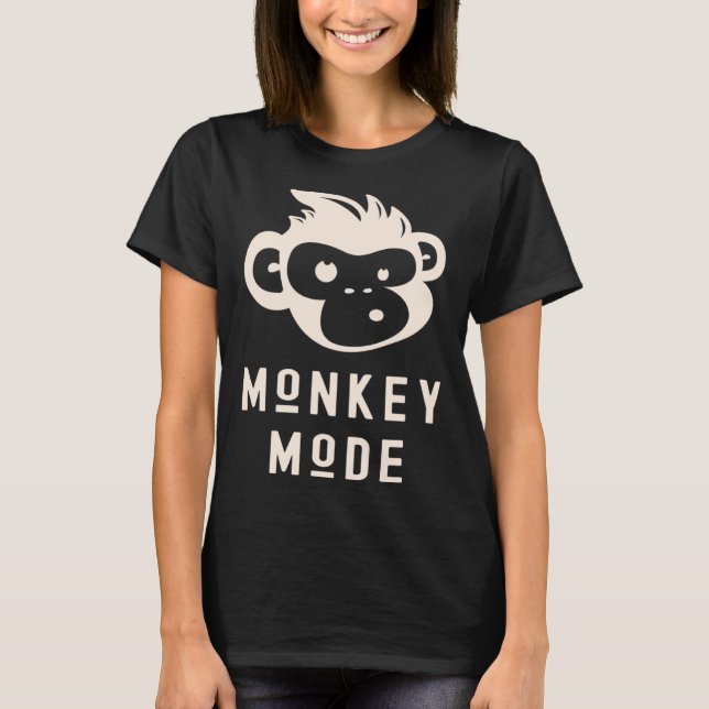 Funny Monkey Mode Cool Chimp Wild Primate Animal T-Shirt (Front)