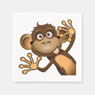 Funny Monkey Paper Napkins