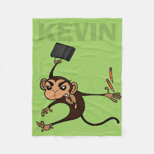 FUNNY MONKEY PERSONALIZED FLEECE BLANKET