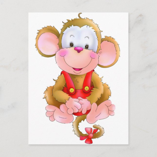 Funny monkey postcard (Front)