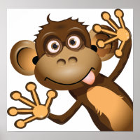 Funny Monkey Poster